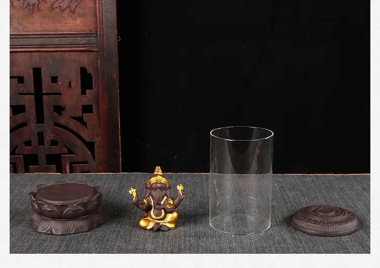 Курильница для благовоний горелка фиолетовый; песок творческая статуя Будды Золотой Ганеша буддизм украшение дзен-буддизм украшение
