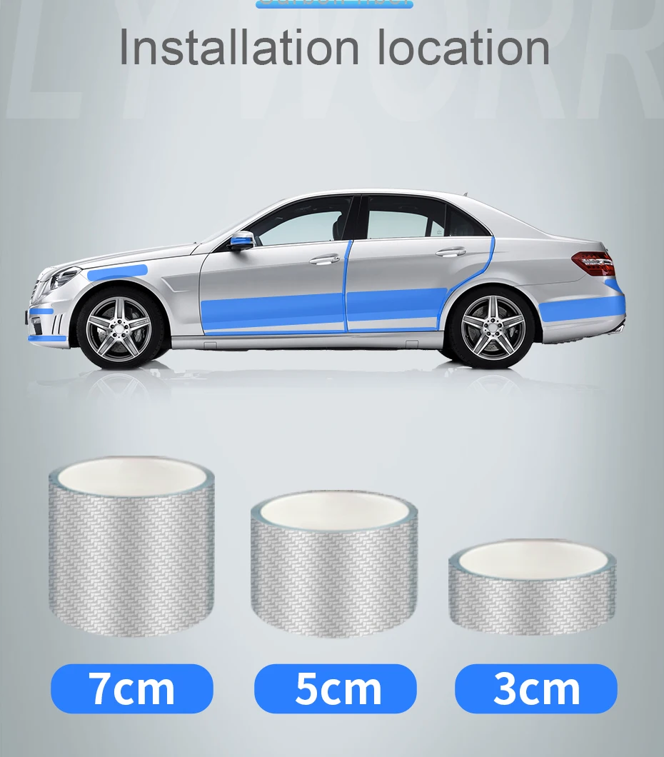 Car Door Protective Sticker Transparent Nano Tape 10m Car Stickers Styling Mouldings Auto Bumper Protector Films Anti Collision