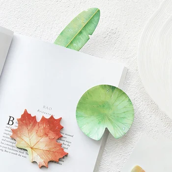 

Cute Kawaii Natural Plant Leaf Sticky Note Memo Pad Post Note Office Planner Sticker Paper Korean Stationery School Supplies