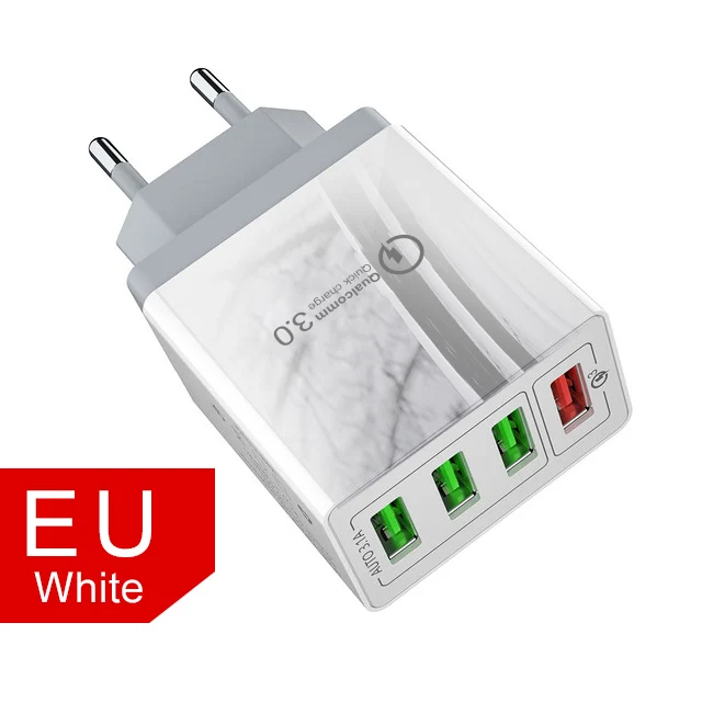 EU Plug Олаф Quick Charge 4,0 USB зарядное устройство для iPhone 11 samsung S9 Xiaomi quick charge 3,0 быстрое зарядное устройство QC 3,0 зарядное устройство для телефона usb адаптер - Тип штекера: EU Plug