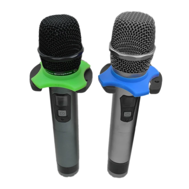 Support mural pour Microphones sans fil, fabriqué en Silicone, recouvert de  fer, support Durable et protecteur pour Microphones sans fil KTV