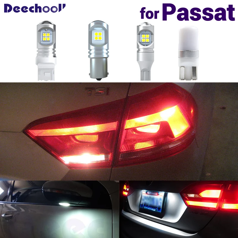 Canbus LED External Reverse Backup Lamp+Under Mirror + License Plate Lights Bulb Kit for Volkswagen VW Passat B5 B6 B7 97-15 | Автомобили