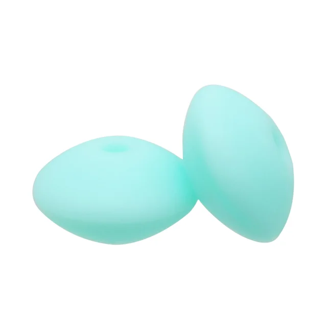 Cute-Idea 20Pcs Silicone Lentil Beads 12MM Baby Abacus Teething Beads BPA Free Newborn Baby Rodent Pacifier Chain Toy Baby goods 62