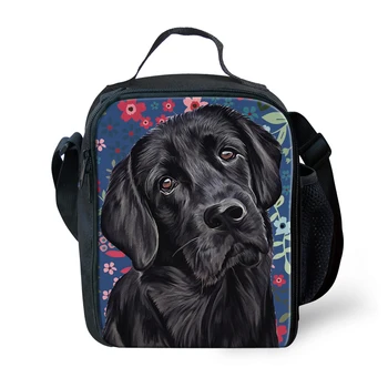 

Customzied Black Labrador 2020 picnic thermal bag women insulated lunch bag box for kids school cooler thermo cartoon food bag