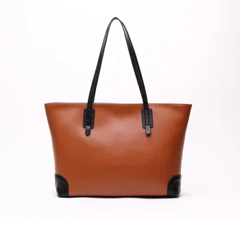 

Patchwork Women's New Fashion Genuine Leather Large Capacity Shopping Women's Totes Lady Luxury Shoulder Trend Casual Handbags