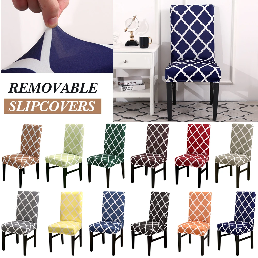 

1/2/4PCS Stretch Printed Chair Cover Spandex Elastic Chair Covers Slipcovers Universal For Dining Room Wedding Banquet