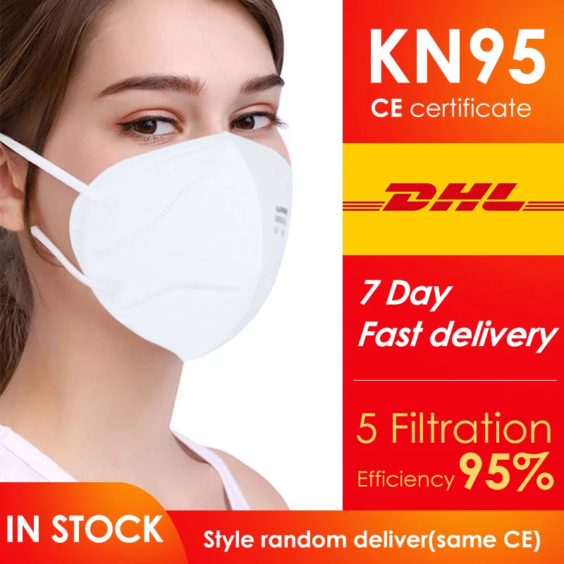 

CE certification N95 mask Dustproof Anti-fog And Breathable Face Masks KN95 Mask 95% Filtration Features as KF94 FFP2