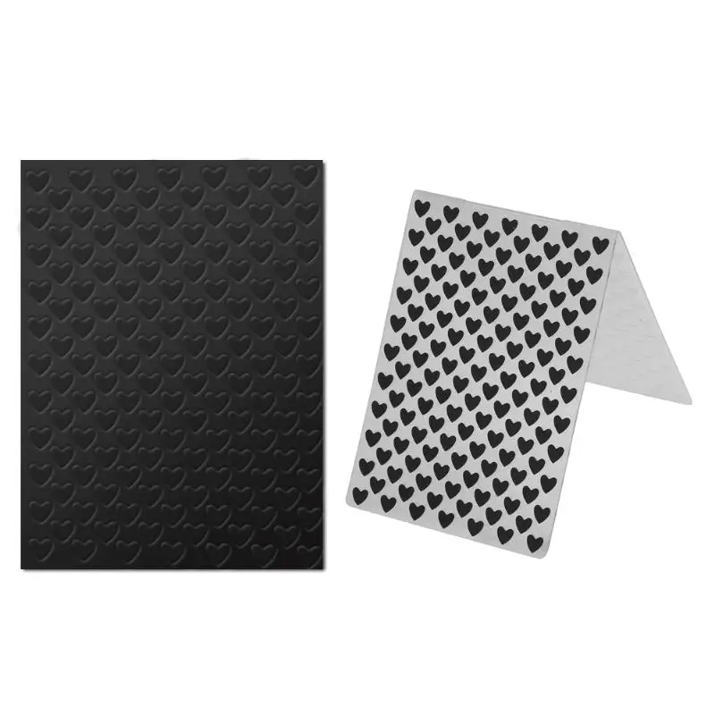 

Mini Heart Pattern Plastic Embossing Folder for DIY Scrapbooking Photo Album Cards Clear Stamps Making Embossing Dies Craft