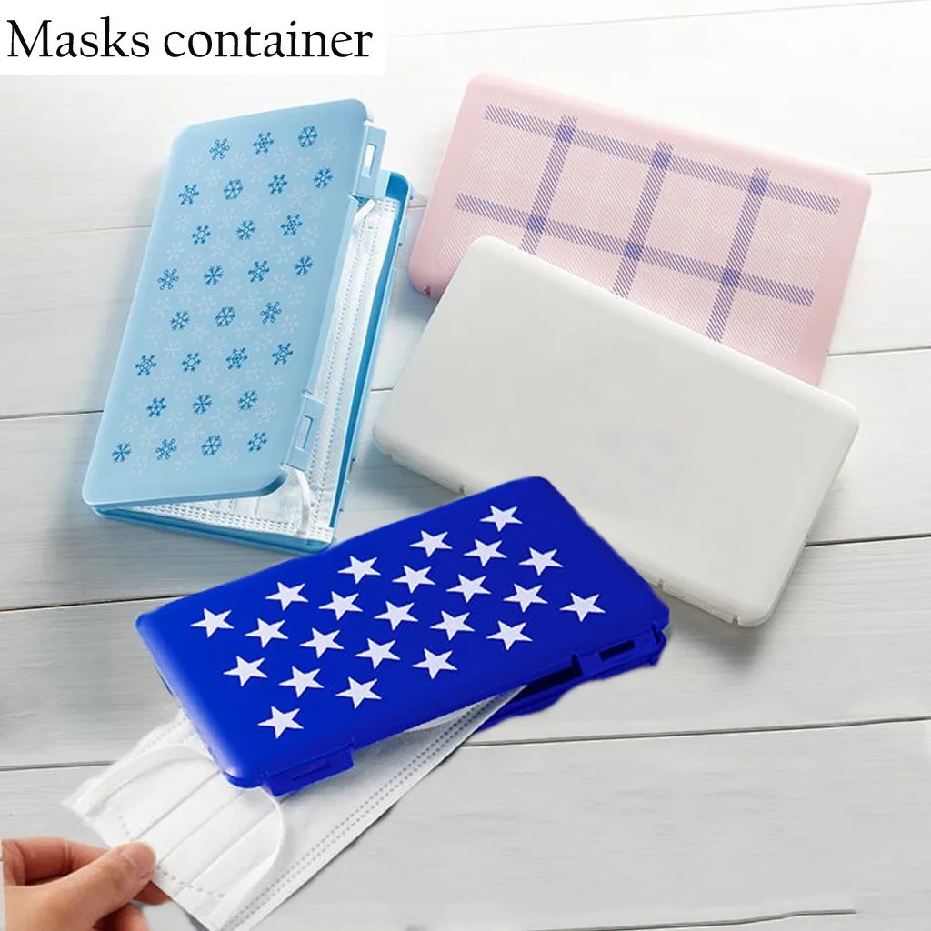 1PCFoldable Mask Box Storage Mouth Face Mask Storage Clip Breathing Filters Cycling Masks ContainerCase Organizer Cover C812 photo