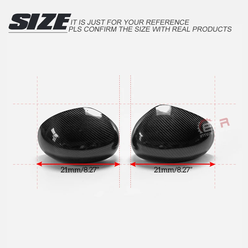 Car Accessories For Audi TT MK1 1998-2006 (Type 8N) Carbon Fiber Mirror Cover Stick On Type Glossy Finish Side Mirror Kit Trim