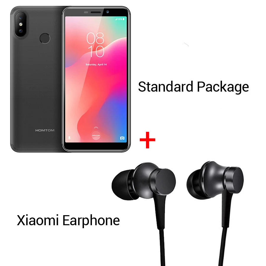 Gray N earphone HOMTOM, C1, 5,5 дюймов, 18:9, мобильные телефоны, Android go, четыре ядра, отпечаток пальца, 1 ГБ ram, 16 ГБ rom, две sim-карты, 3000 мАч, OTA, смартфон - Цвет: Gray N earphone