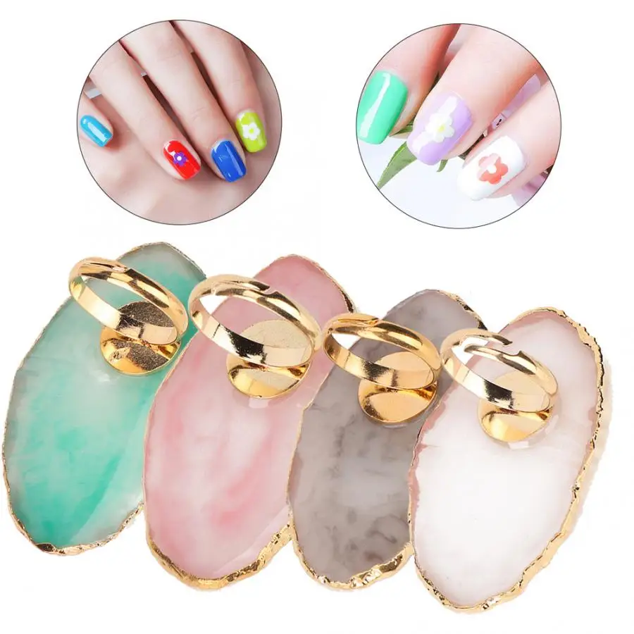 

Manicure Set Resin Mini Nail Art Gel Polish Color Mixing Plate Tips Display Holder Manicure Tool Acrylic Nail Kit