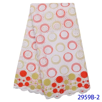 

Latest Swiss Voile Lace 2019 African Lace Fabric White Nigerian Lace Fabrics For Wedding Tissue Africain Broderie Coton QF2959B