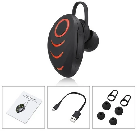 Красный Мини A3, беспроводные Bluetooth 4,0, одиночные наушники, hi-fi музыка, стерео гарнитура, портативная, в ухо, с микрофоном, для работы, вождения, спорта - Цвет: Красный