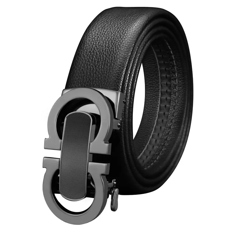 New Leather Belt Men\'s Casual Business Automatic Checkoff Leather Waistband chun niu pi Jeans Waistband Luxury Designer Brand