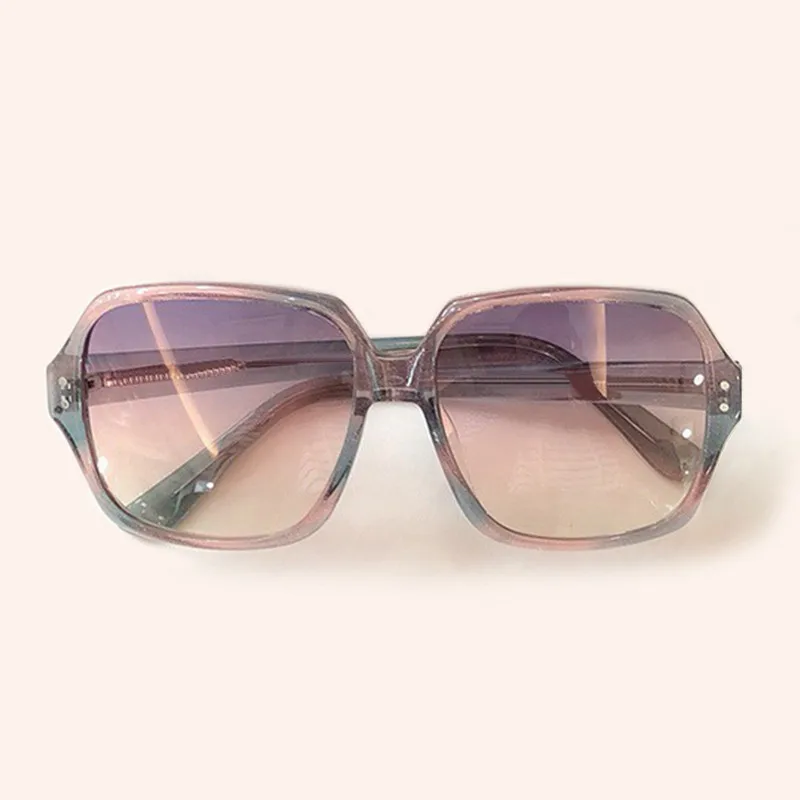 No2 Sunglasses Лидер продаж, квадратные солнцезащитные очки для женщин, высокое качество, фирменный дизайн, негабаритные очки, оттенки, UV400, модные новые очки - Цвет линз: No2 Sunglasses