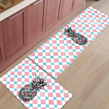 Тропические фрукты ананас Геометрическая Летняя тема 2 шт. коврик для кухни аксессуары для ванной комнаты Набор грязи мусора грязи Trapper Boot