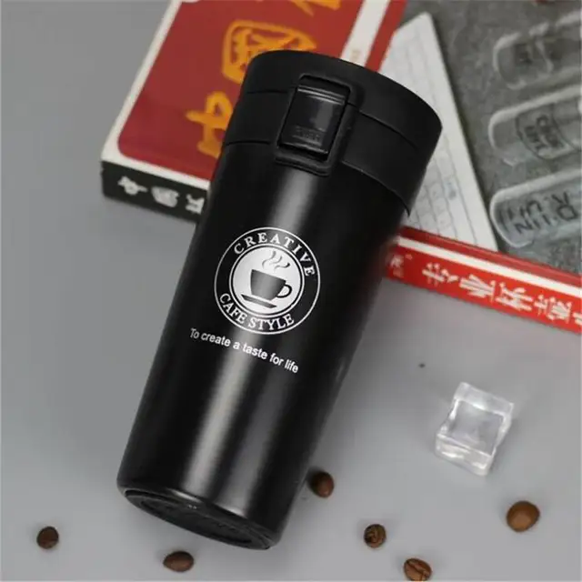 Termo de Café, MCSWSEE 380ML Taza de Café de Acero Inoxidable