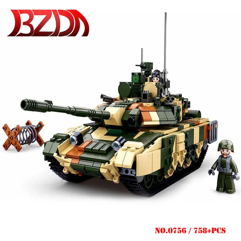 BZDA WW2 Военная серия T90MS основной боевой танк 758 шт. строительные блоки MOC модель
