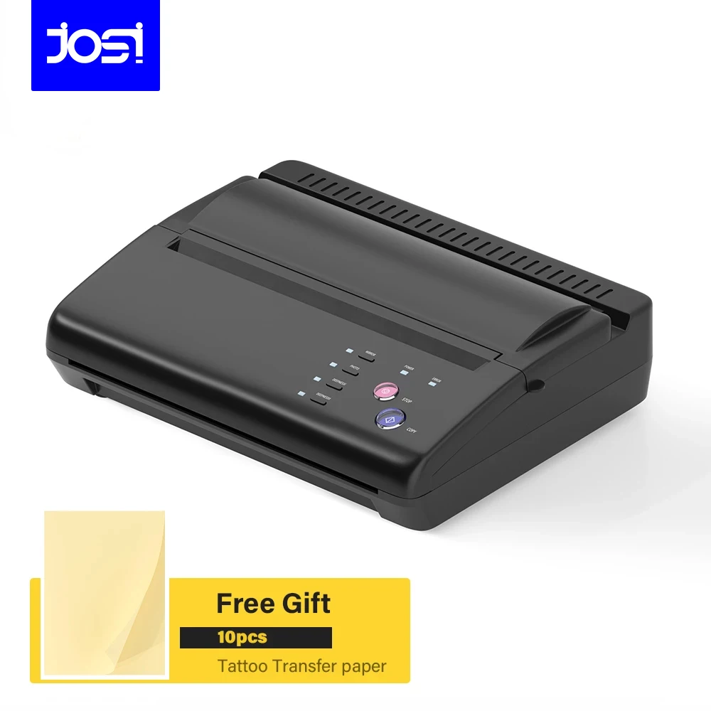 JOSI Black Color A4 Tattoo Transfer Machine Printer Tattoo Stencil Maker Transfer Machine For Paper Copy fitness planning record book a5 coil book simple office loose leaf soft copy hand book student notepad blue black notebook