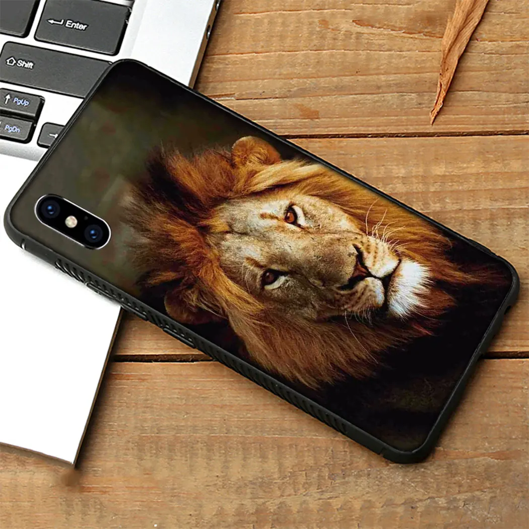 IYICAO Lion Alpha Мужской мягкий силиконовый чехол для iPhone 5 5S SE 10 X XS XR Max 6 6s 7 8 Plus 11 pro
