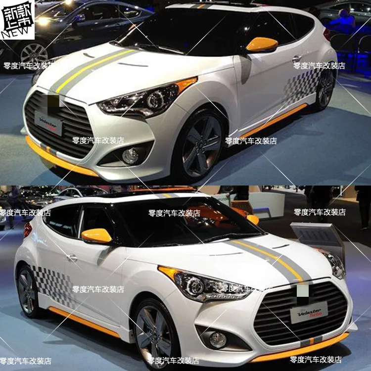 Модифицированные спортивные наклейки для кузова Hyundai Veloster тюнинговые