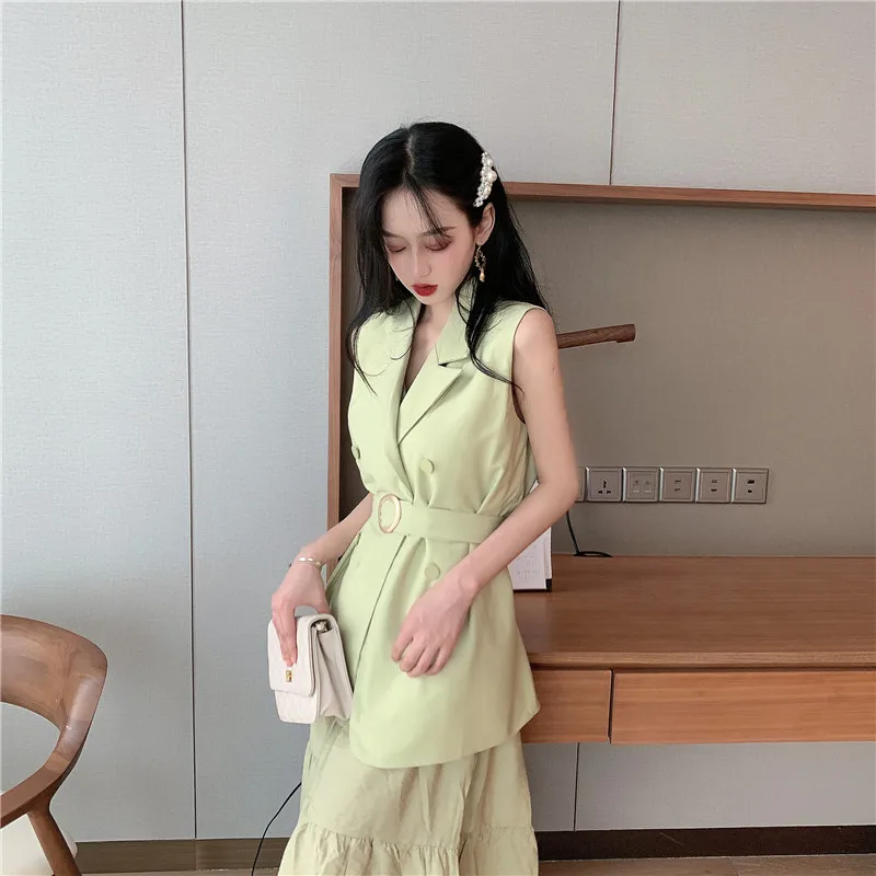 Number One People New Style Korean-style Sleeveless Small Suit Young Coat Tops