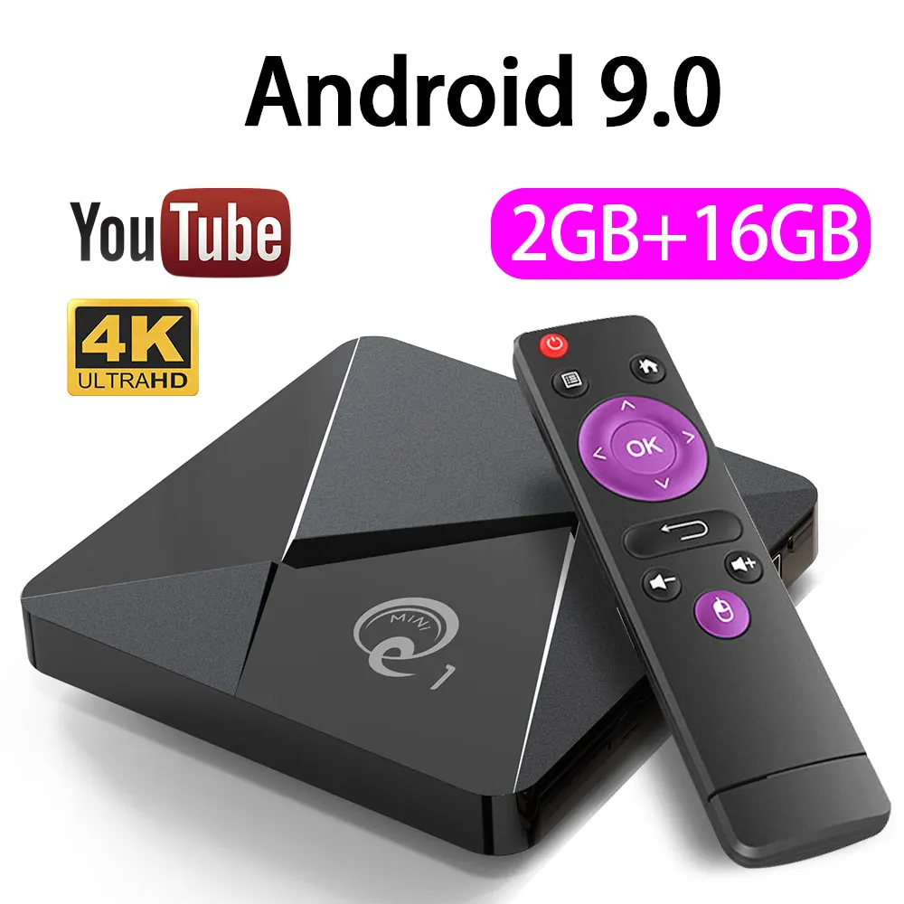 Q1 MINI Smart TV BOX Andriod 9 0 Netflix Youtube 2 Гб 16 Rockchip RK3328 четырехъядерный 4 ГГц WIFI 4K Google Play Android Box |