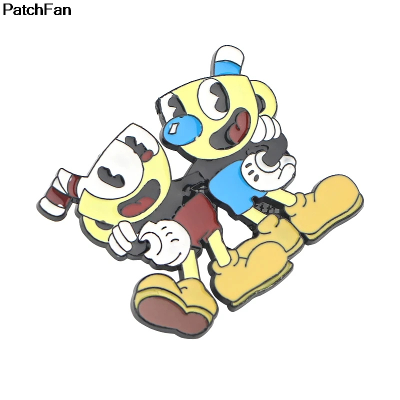 Patchfan Cuphead игра цинковые булавки para рюкзак pride Одежда металлическая медаль для сумки рубашки шляпы значки броши для мужчин и женщин A2551