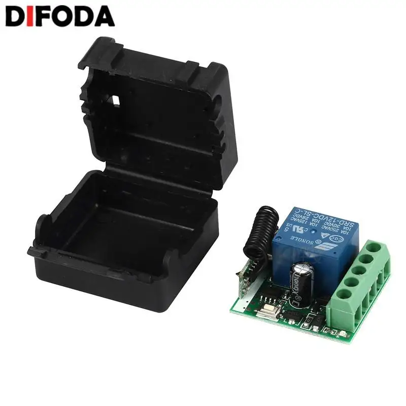 

433 Mhz Wireless Remote Control Switch DC 12V 10A 1CH relay 433Mhz Receiver Module For 1527 learning code Transmitter RemoteDIFO