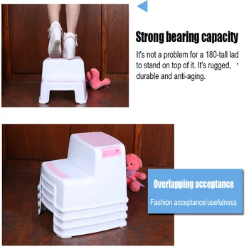 

2 Step Stool Toddler Kids Stool Toilet Potty Training Slip Resistant for Bathroom Kitchen SP99