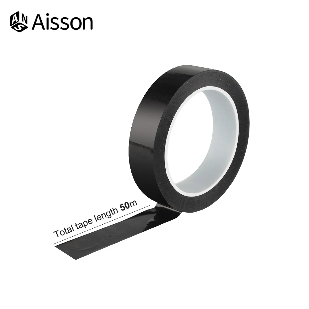 Waterproof Tape 5/8/10/12/15/20/25mm*50M Black Film High Temperature Resistant Shading Waterproof Tape