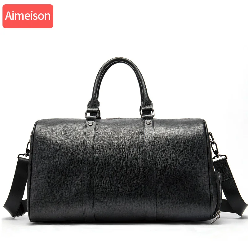 

Aimeison Men's handbag Travel Bag Waterproof Leather Large Capacity Travel Duffle Multifunction Tote Casual Crossbody Bags