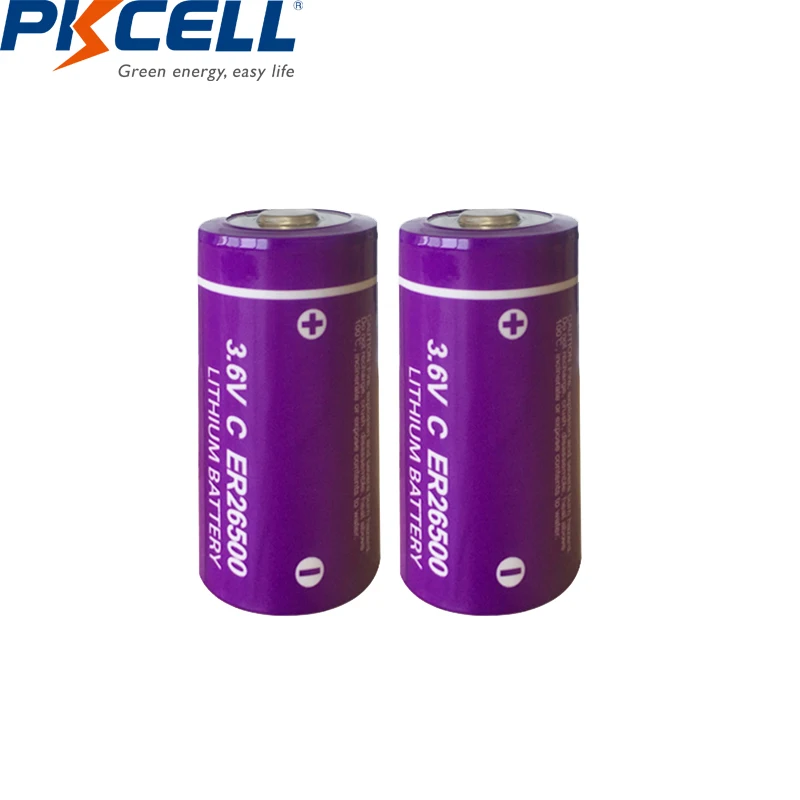 

Free Shipping 2Pcs/PKCELL 3.6V C size Lithium Battery ER26500 9000Mah Li-SOCl2 Battery