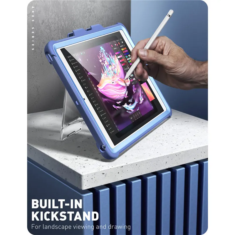 Premium Full-Body iPad Case with Kickstand, Built-in Screen Protector, and Pencil Holder