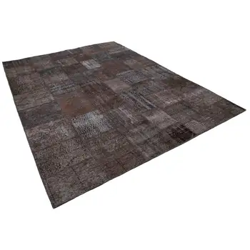 

253x348 Cm Brown Handmade Patchwork Rug-8x11 Ft