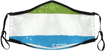 

Distressed Sierra Leone Flag Face Mask Washable Anti Dust Mask with 4PCS 5Layers Filters for Bicycle, Cycling,Sports