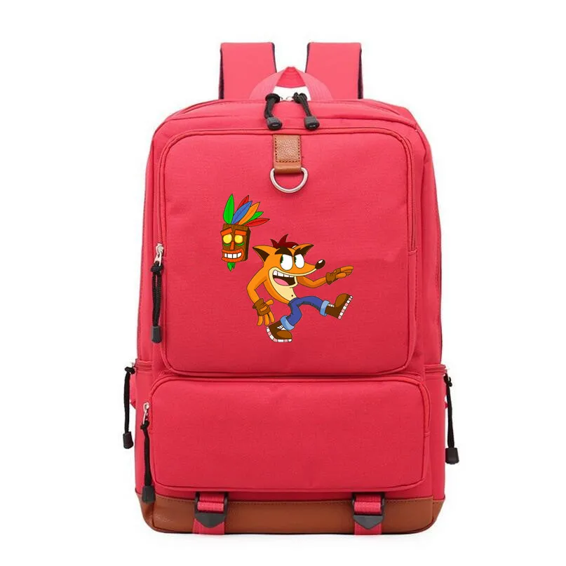 Детская школьная сумка холщовый рюкзак Crash Bandicoot Mochila Студенческая сумка на плечо дорожная сумка для ноутбука рюкзак для подростков - Цвет: G