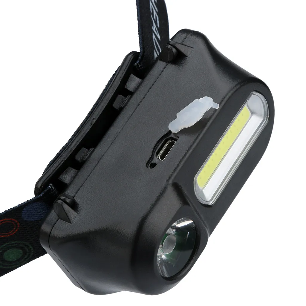 XPE светодиодный налобный фонарик COB 6-режимный головной ремень для фонарика регулируемые фары Перезаряжаемые налобный фонарь Применение 18650 Батарея для кемпинга# N