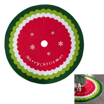 

Carpet 120cm Non Woven Fabrics Floor Mat Atmosphere Christmas Tree Skirt Indoor Round Dustproof Bottom Decoration Base Cover