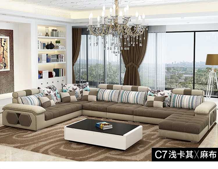 Бархат hanf льняной конопляной ткани секционные диваны гостиной диван набор мебели Алон диван puff asiento muebles de sala canape U