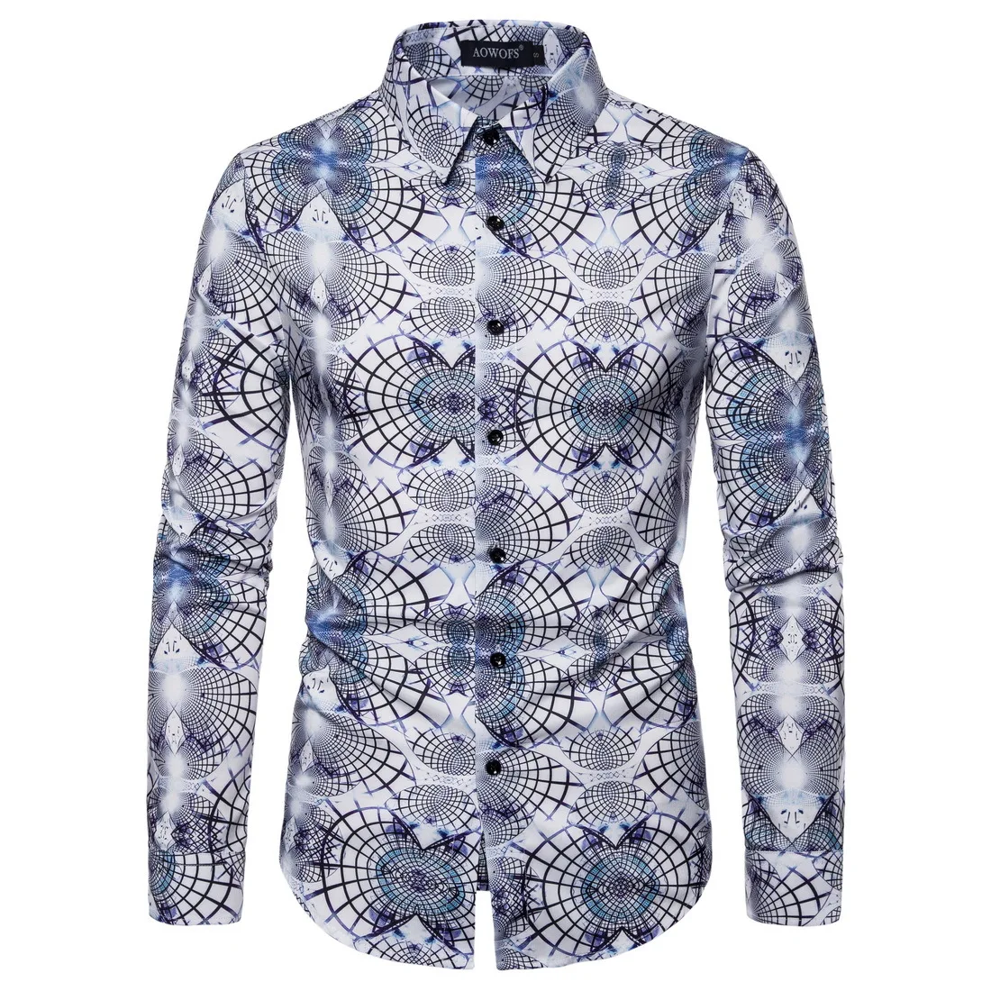 

YS065 European Autumn Clothing 2019 Men's Long Sleeve Digital Printing Shirt