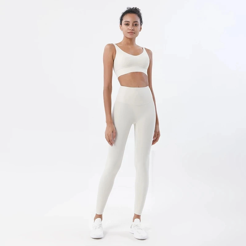 SOISOU Women's Tracksuit Yoga Set Women Leggings Crop Top Sportswear Women's Summer Suit High Waist Tight Set Woman 2 Pieces yoga set sports set yoga pants set
