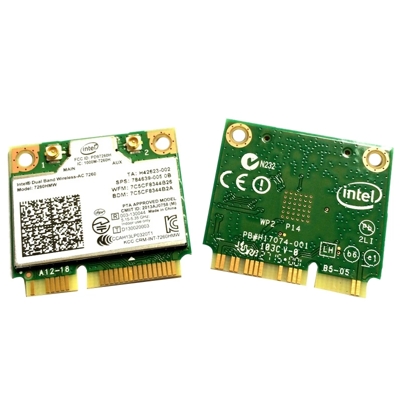 PPYY-Двухдиапазонный беспроводной 7260 для Intel7260 7260AC 7260HMW 2,4& 5G 867M BT4.0 MiniPCIe WiFi беспроводная карта