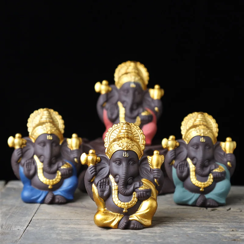 

Ceramics Elephant God Elephant Trunk Statue Indian Elephant Sculpture Thai Buddha Statue Ceramics Craft Figurine Home Decoration