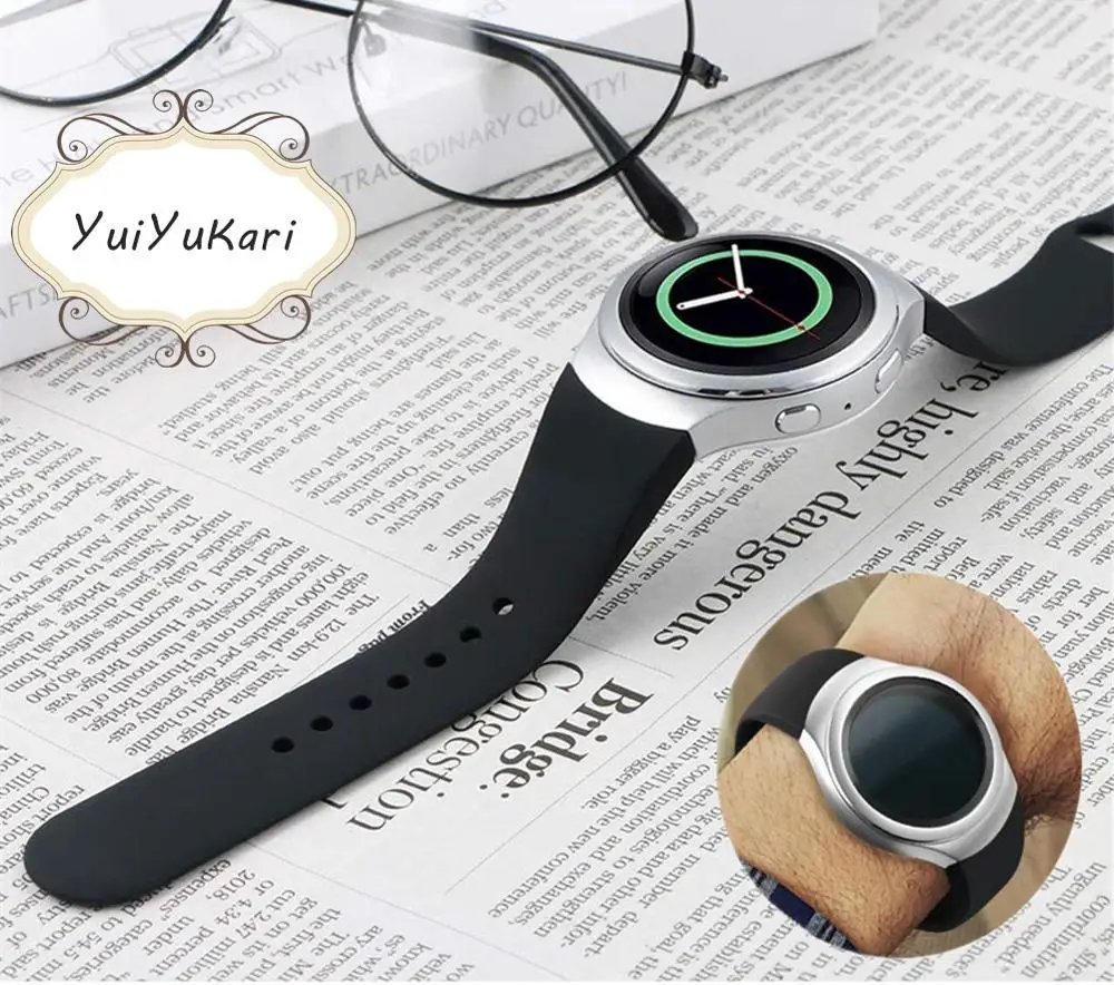 Силиконовый ремешок для часов samsung Galaxy gear S2 band R720 R730 Smart correa наручный браслет