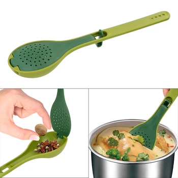 

NICEYARD Spice Packet Filter Spoon Condiment Boiled Soup Tool Cooking Spoon Long Handle Soup Spoon Multi-purpose Cooking Tools