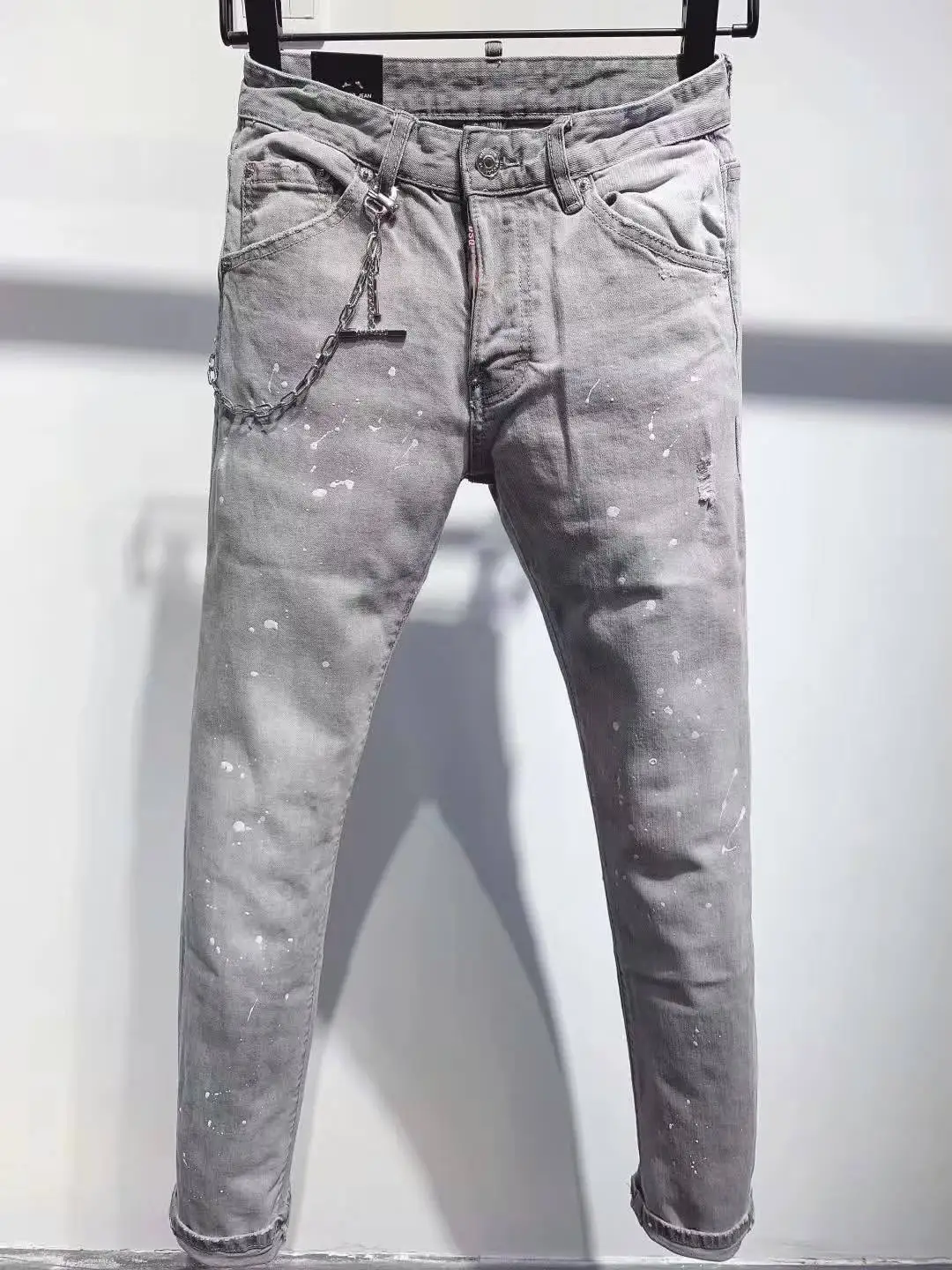 NEW Men Jeans Ripped for Skinny DSQ Pants Zipper Outwear Man | Мужская одежда