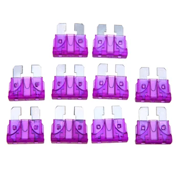 

10x 3A Coded Standard Blade Fuse 5V 32V Color Assorted Car Internal Accessories For Auto Car Truck Boat