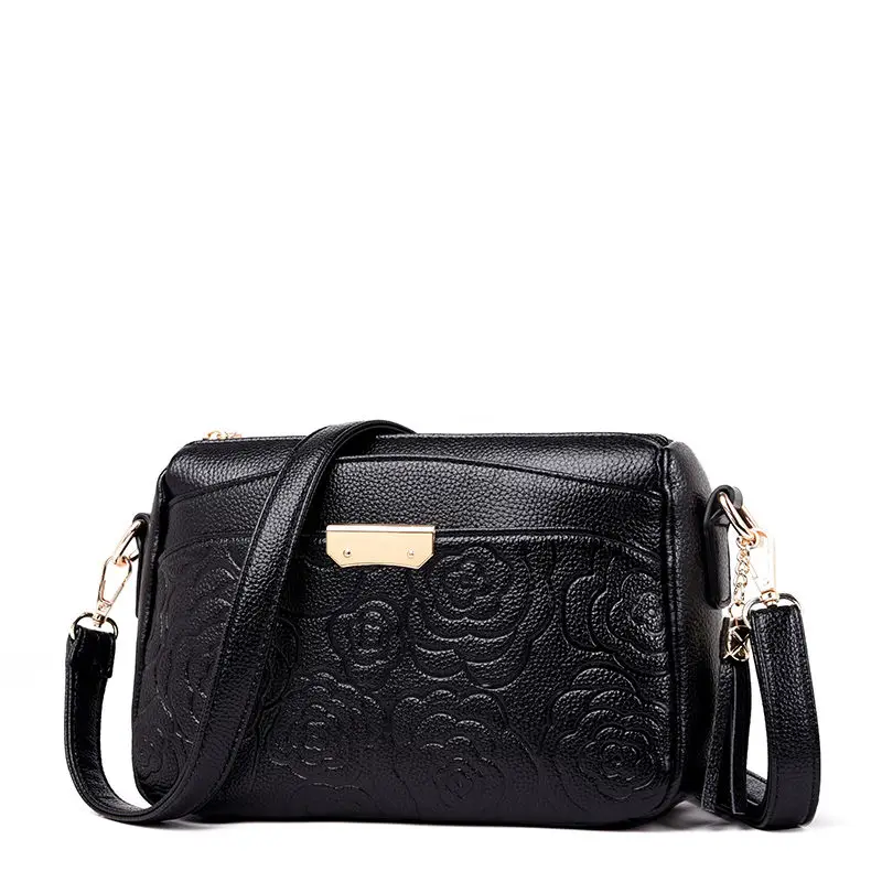 VANDERWAH маленькая сумка на плечо для женщин, сумки-мессенджеры, дамская модная кожаная сумочка, кошелек с кисточками, женская сумка через плечо, сумка - Цвет: Black